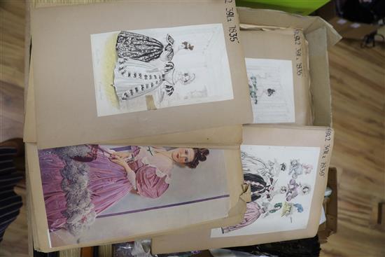 A collection of mostly early 19th century fashion prints